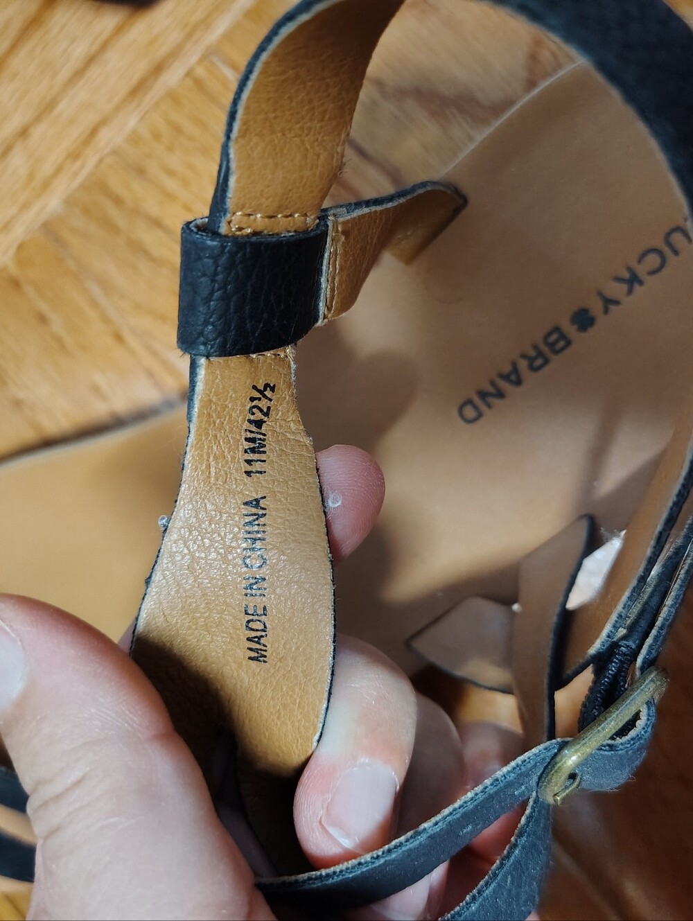 Lucky Brand Black Leather Sandals